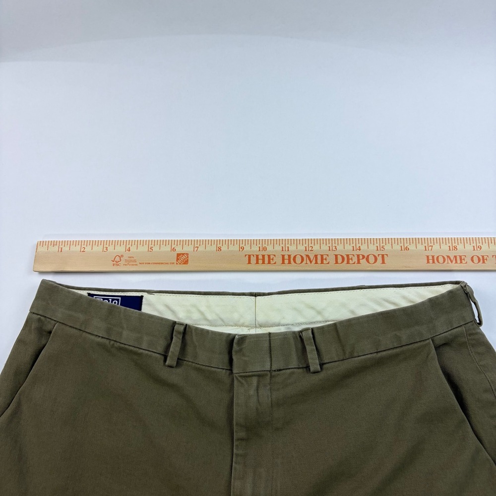Polo Ralph Lauren Chino Pants Mens 38x32 Olive Green Stretch Straight Leg Pant - Picture 6 of 9